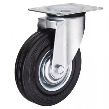 Колесо поворотное черная резина 160 мм (SC63/SC160)